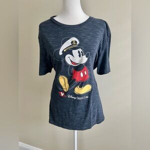 Disney Cruise Line Captain Mickey Shirt Dark Blue Medium Mickey Mouse
